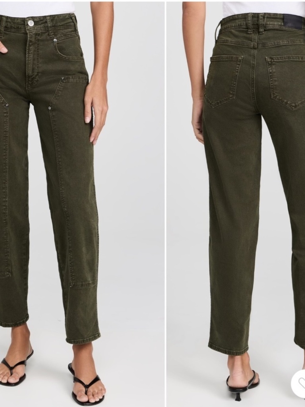 Paige Alexis Barrel Workwear High Waisted Barrel Pants Size 27